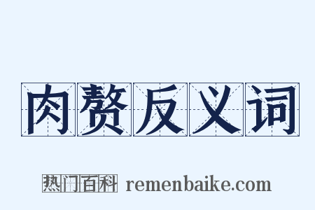 肉赘反义词是什么意思的图片